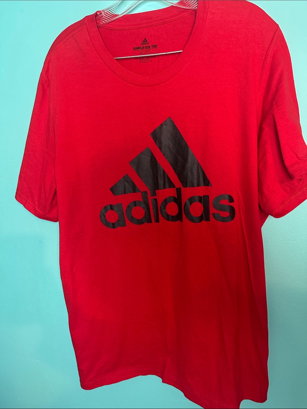 Adidas Amplifier Tee Red Classic Logo Tshirt XL